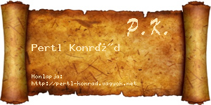 Pertl Konrád névjegykártya